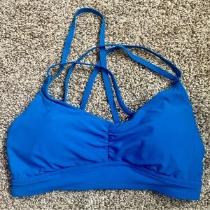 CALIA Women's Ruched Front Cross Swim Top
